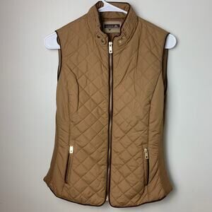 Auline Collection Brown Full Zip Vest